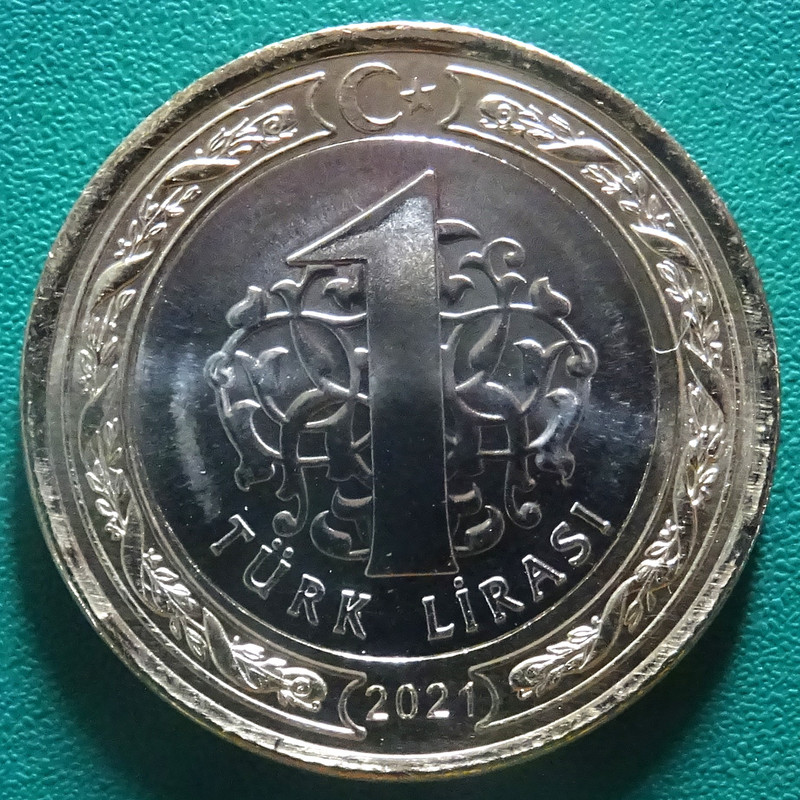 1 Lira. Turquía (2021) Gaziantep TUR-1-Lira-2021-centenario-de-Gaziantep-rev