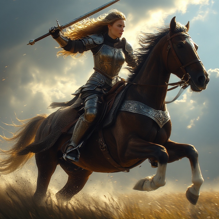 Armored-woman-charging-into-ba-(13)