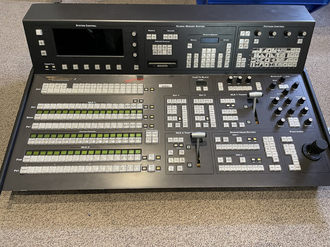 SYNERGY 2 DIGITAL PRODUCTION SWITCHER CONTROL PANEL AND FRAME