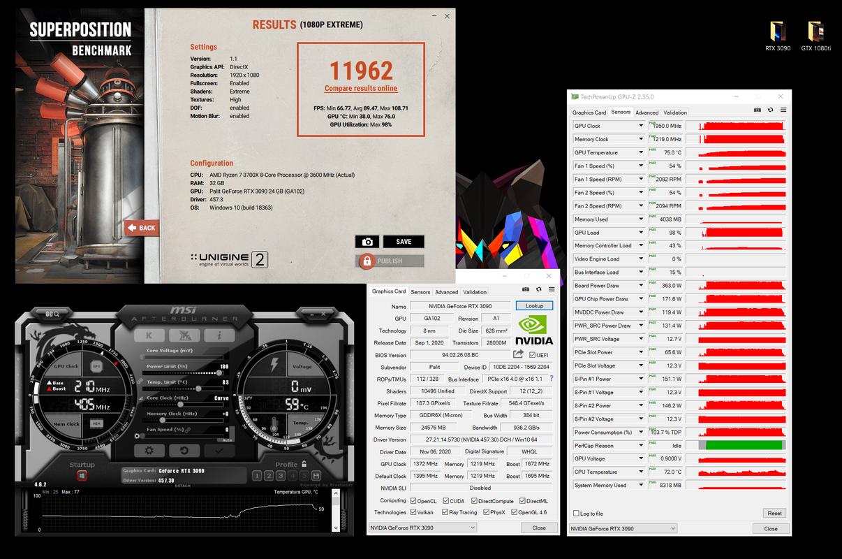 RTX 3090 (1950 Mhz   0.90 volt)