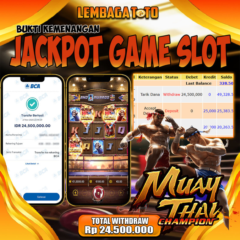 BUKTI JACKPOT 28 NOVEMBER LEMBAGATOTO MUAY THAI CHAMPION Rp.24.500.000,- LUNAS