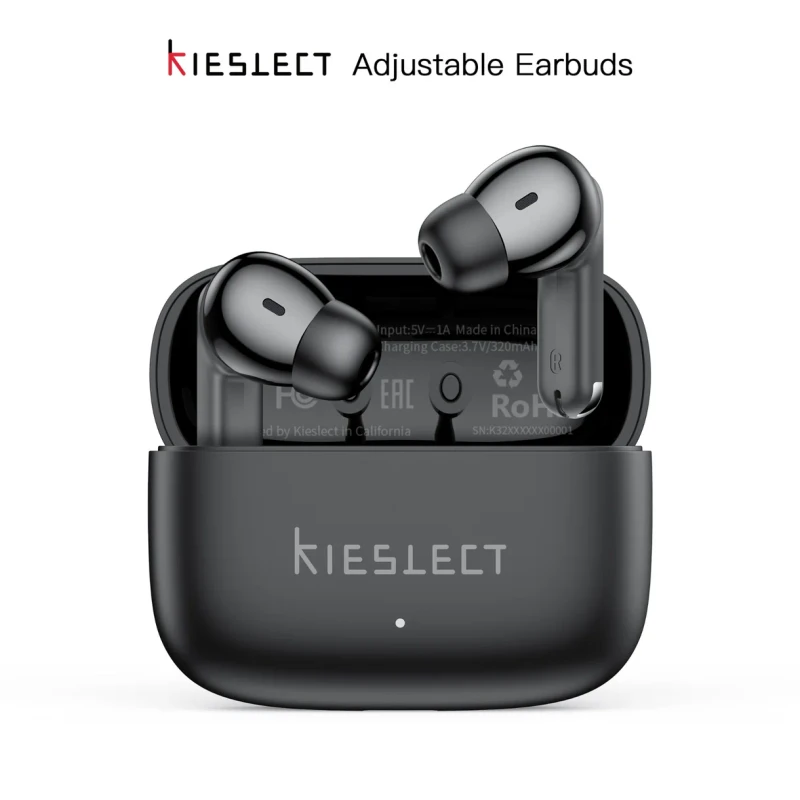 سماعات Kieslect Adjustable Earbuds بالذكاء الاصطناعي – ترجمة فورية وضمان سنة كاملة - صورة 1