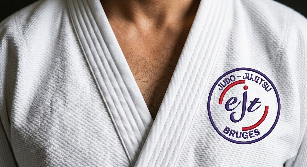 Judogi blanc brodé