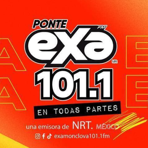 Logo EXA FM 101.1 (Monclova) - 101.1 FM - XHWGR-FM - NRT México - Monclova, Coahuila