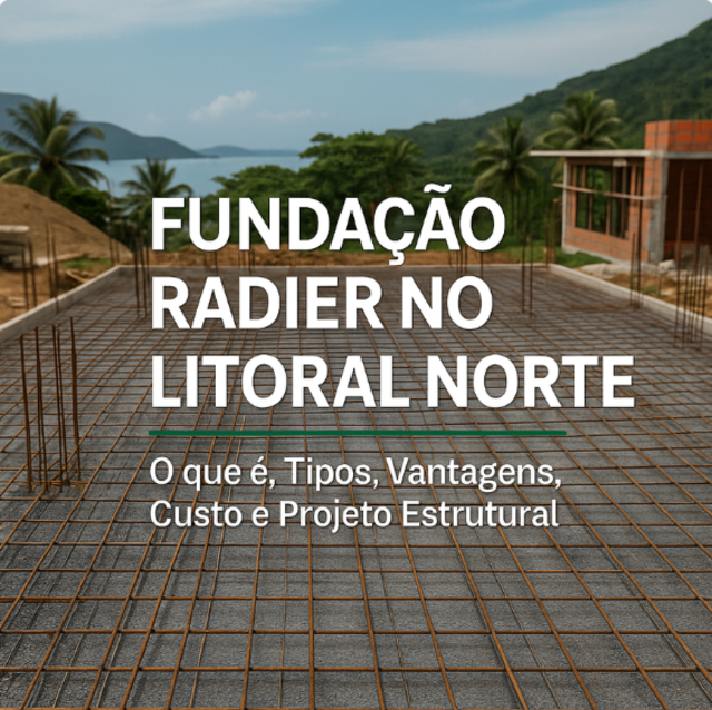Fundação radier em Projetos de Engenharia no Litoral Norte
