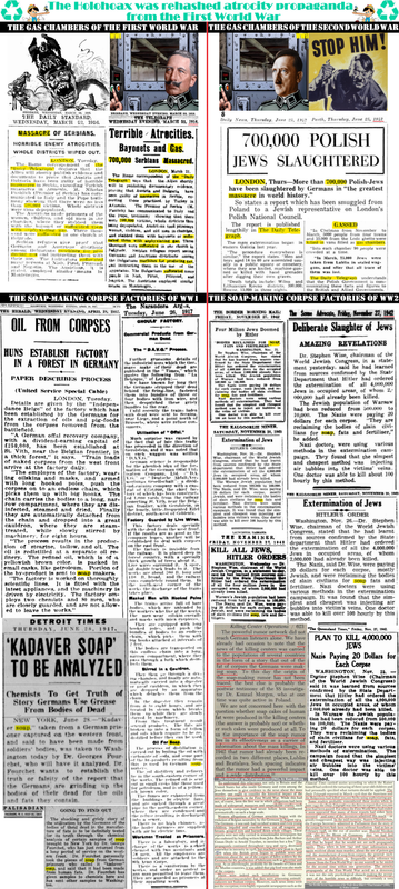 World Wars Atrocity propaganda Gas Chambers Corpse Factories soap The London Daily Telegra