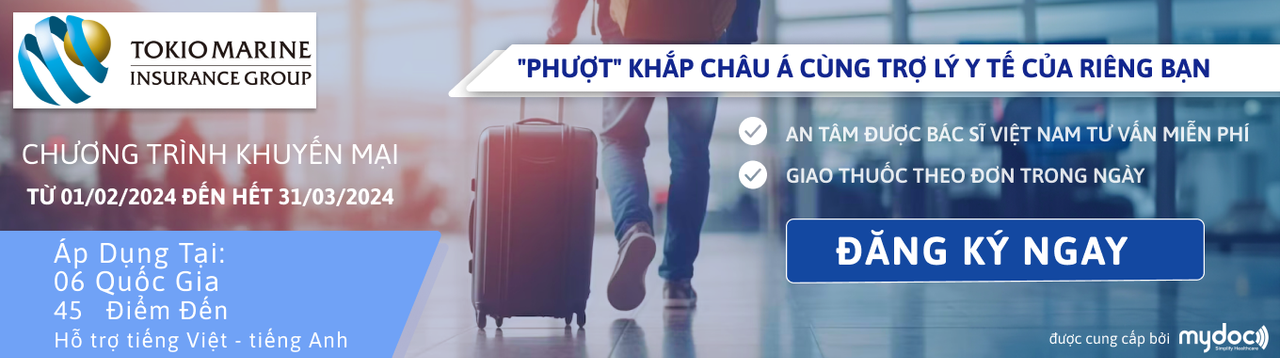 Trải nghiệm Kết hợp gói Bảo hiểm du lịch Travel Mate và Dịch vụ MyDoc.