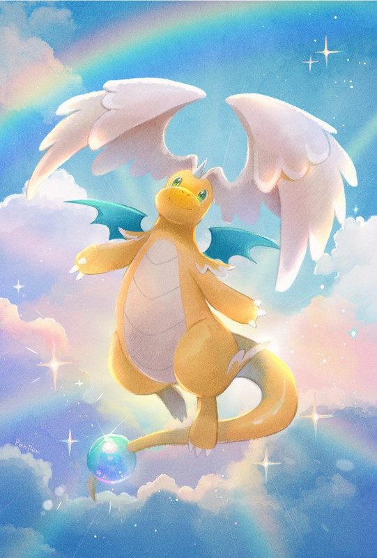 dragonite-and-mega-dragonite-pokemon-dra