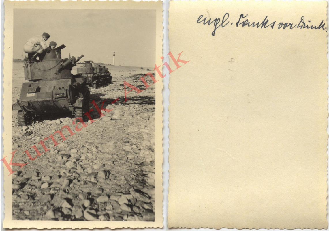Foto Wehrmacht Frankreich Dünkirchen Beute Panze