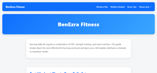 fitness landing page