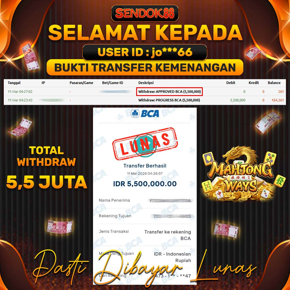 SENDOK88 JEPE! MAHJONG WAYS Rp 5.500.000,- LUNAS!