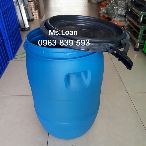 Thùng phuy 50lit có nắp - thùng nhựa đựng hóa chất giá tốt / 0963 839 593 Ms.Loan