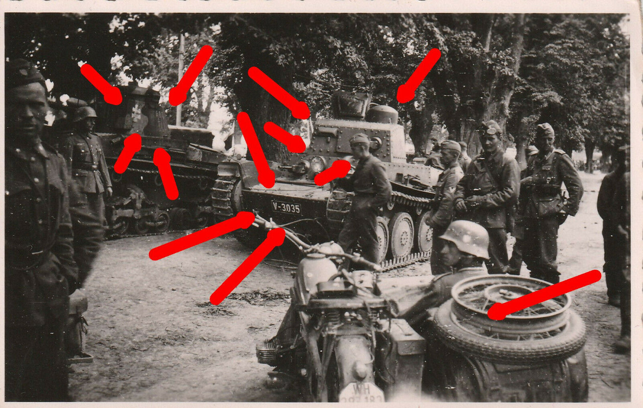 Foto Russland Beute Panzer Skoda 35T Praga 38T Befehlspanzer Kennung VK