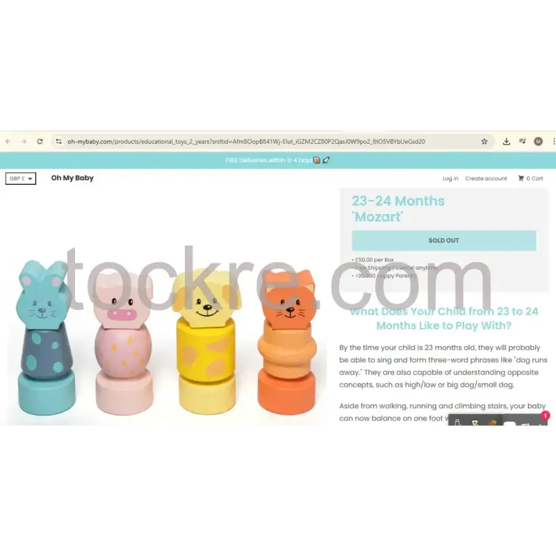 Alternative view of Oh My Baby Stacking Toys - Rabbit, Dog, Pig & Bear | Perfect for Pakistani Kids