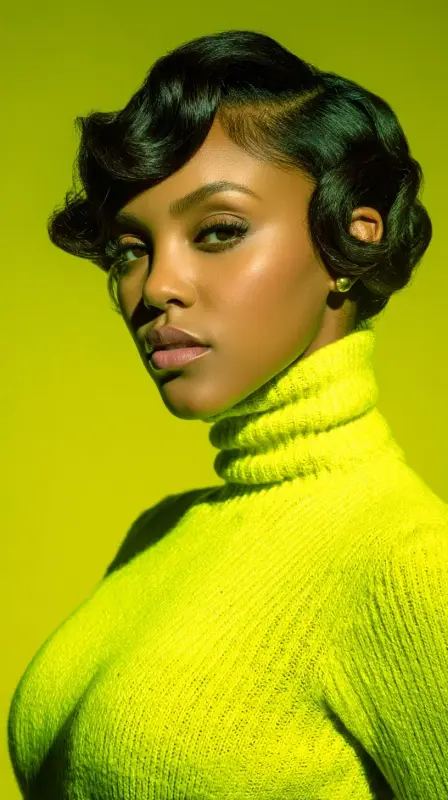 Waves of Grace: The Side Part That Speaks Volumes - black women side part