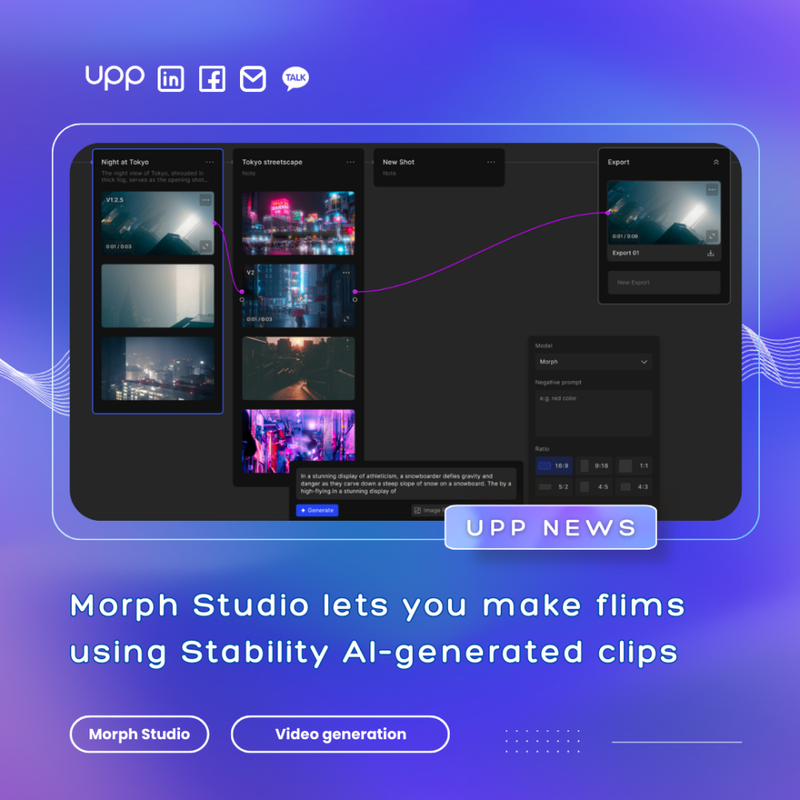 Morph Studio lets you make films using Stability AI-generated clips.