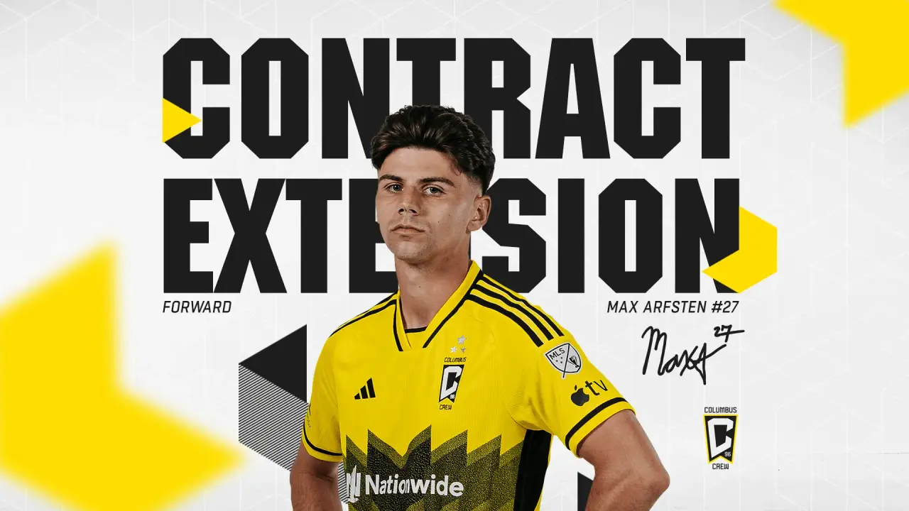 Max Arfsten new contract with Columbus Crew.