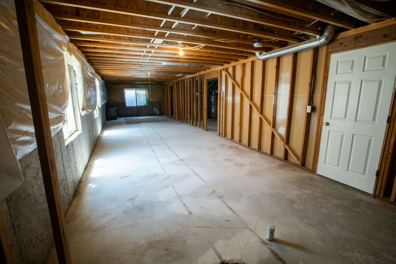 Basement in a Green Bay Wisconsin home at risk of flooding and mold