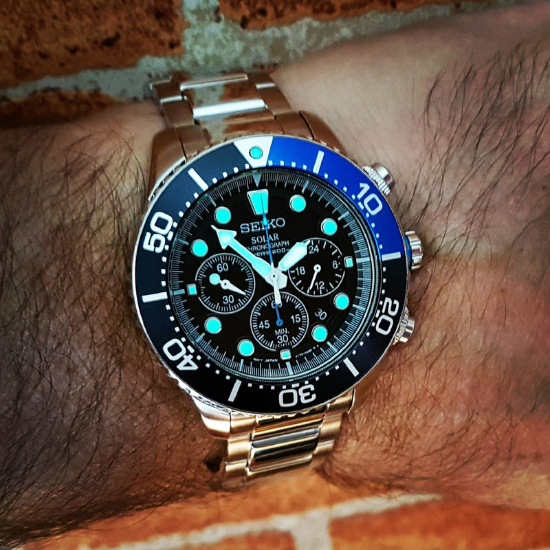 Seiko Solar Daytona Submariner Black  SSC017 200M (2)