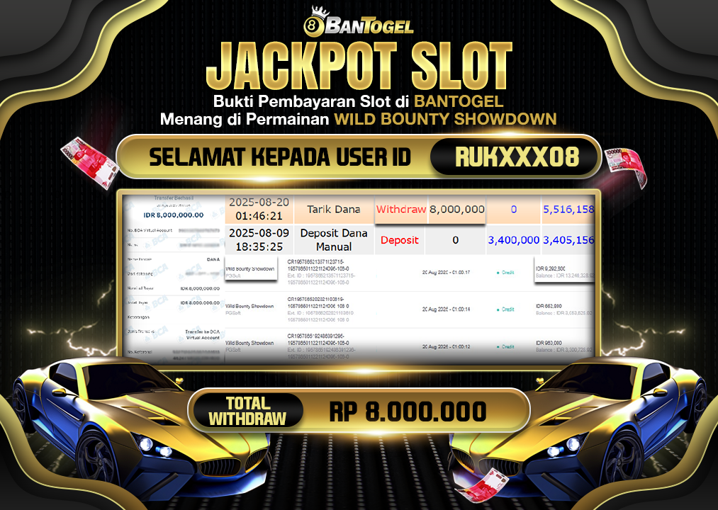 BUKTI JACKPOT LUNAS BANTOGEL