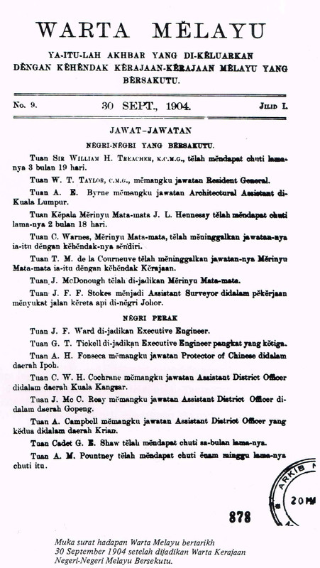 Warta Melayu, Akhbar Pertama Dalam Tulisan Jawi  Sejarah MY