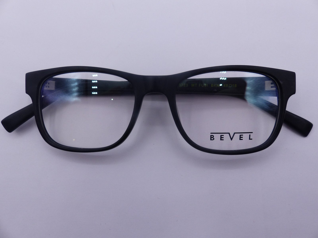 BEVEL 3723 MT FUJI BLACK MATTE UNISEX EYEGLASSES FRAMES SIZE 47-18-135