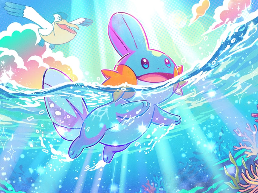 mudkip-and-pelipper-pokemon-drawn-by-min