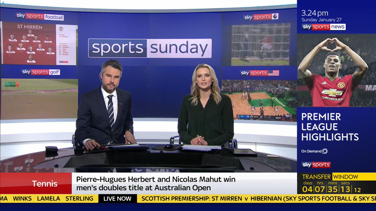 27 January - 12.00.00 - Sports Sunday. Stay in touch with the ne