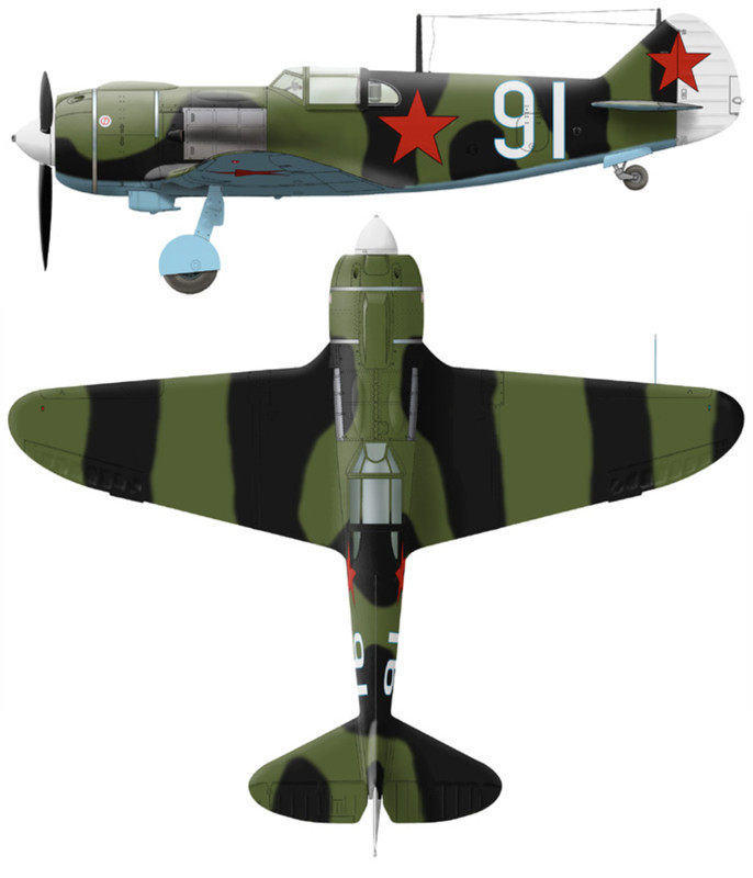 Lavochkin-La-5-3GvIAP-Silver-91-taking-off-from-Lavansaari-in-the-Gulf-of-Finland-0B