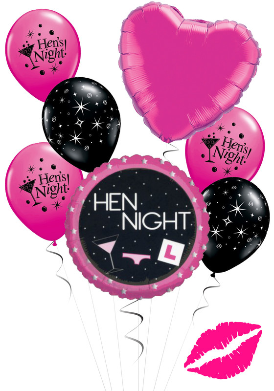 Hens Night Bachelorette Balloon Bouquet Pink Adult Party