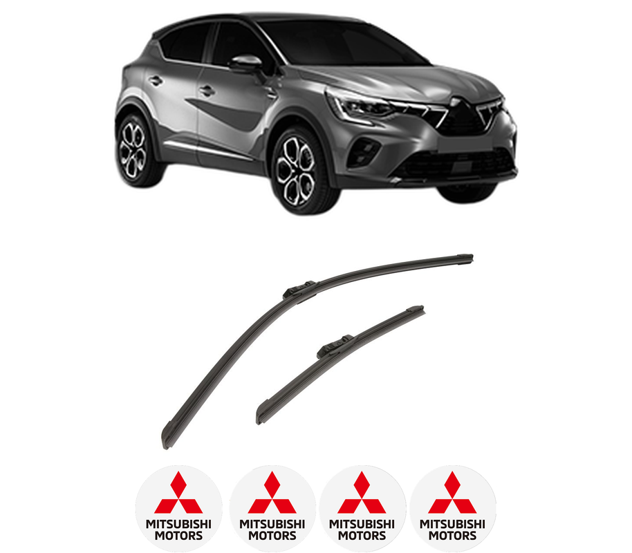 Set stergatoare auto MITSUBISHI ASX (VSX_, VSE_) din 2023, pentru parbriz auto, 2 bucati, Bosch Aerotwin, din cauciuc siliconat rezistent, 4 Stickere Auto MITSUBISHI