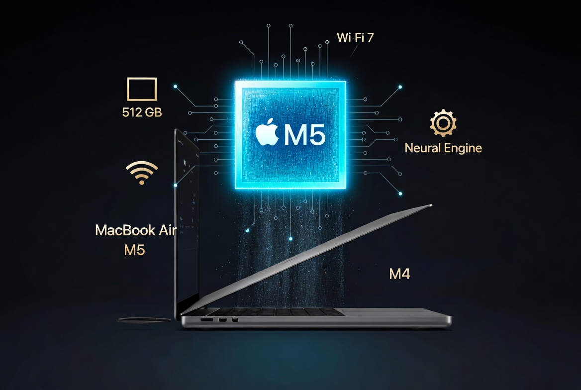 MacBook Air M5: Unboxing e comparativo direto com o MacBook Air M4 — vale a pena subir de geração em 2026?