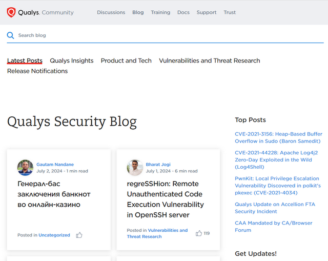 Qualys blog