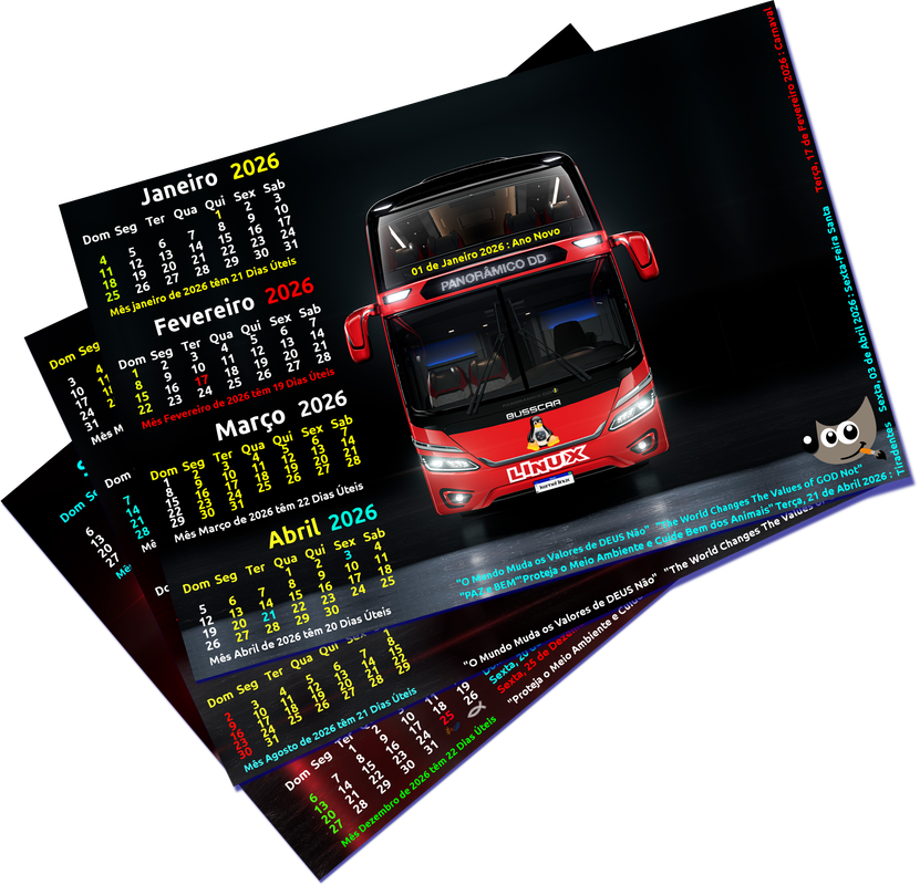 Busscar DD Panoramico NB1 Frontal Calendarios JFMA 2026 Extra Layers of Deep Shadows 14 Image Magick