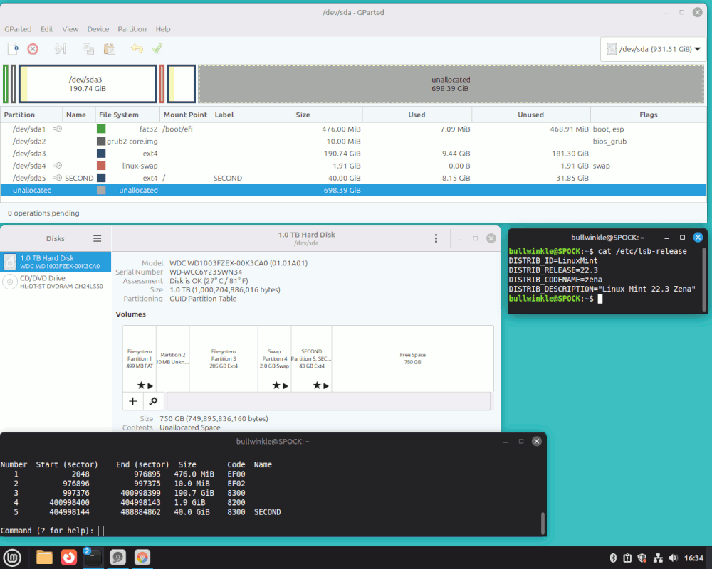 LM223 disk setup