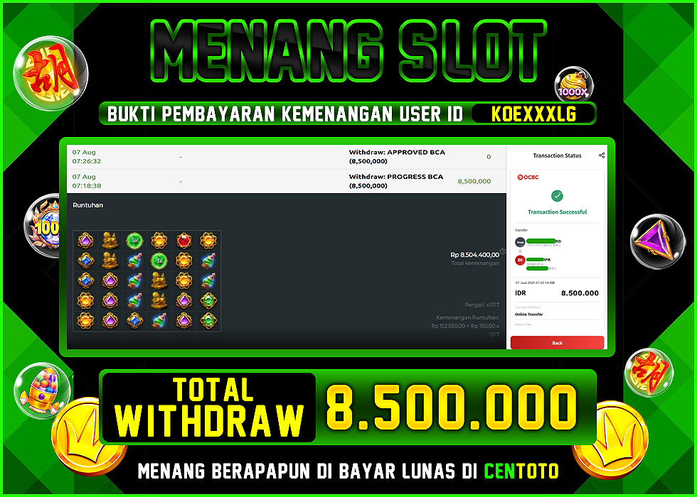 BUKTI JACKPOT LUNAS CENTOTO