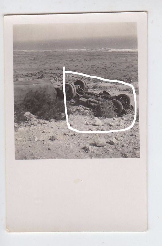 Afrika korps Libyen auf Mine gefahrener Kübelwag