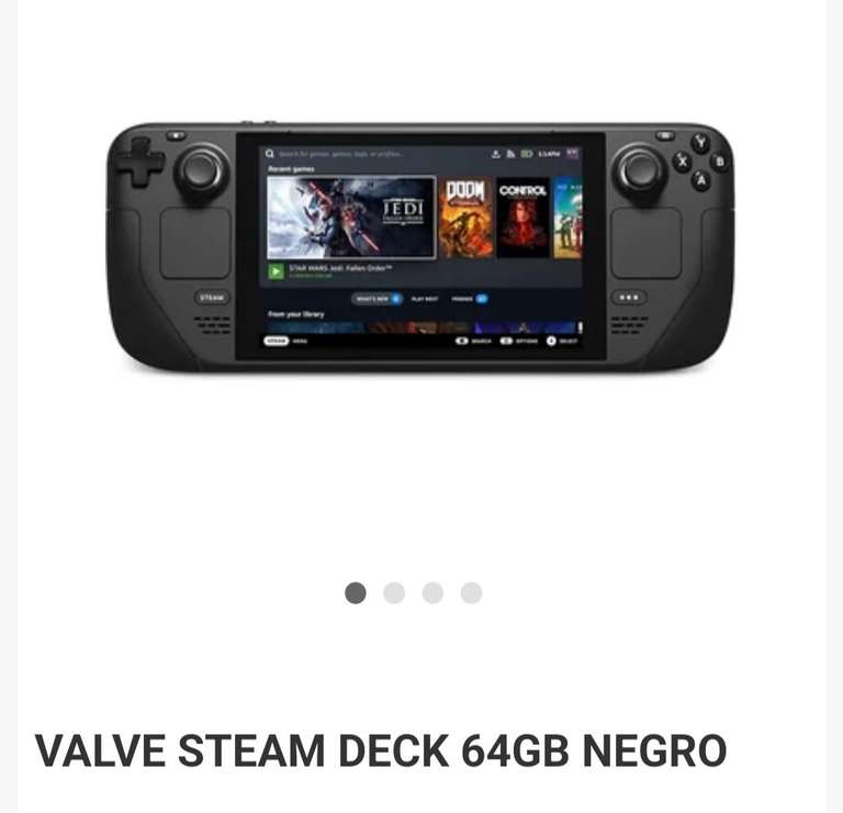 Linio: STEAM DECK 64GB NEGRO. 12% Pagando con Paypal 
