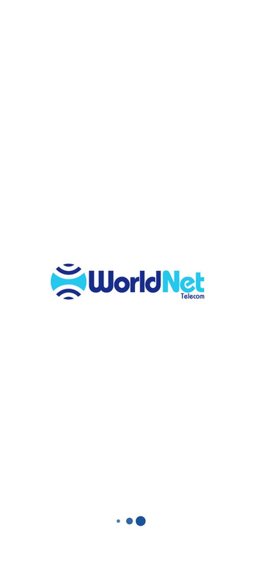 Tela de carregamento do aplicativo WorldNet Suporte