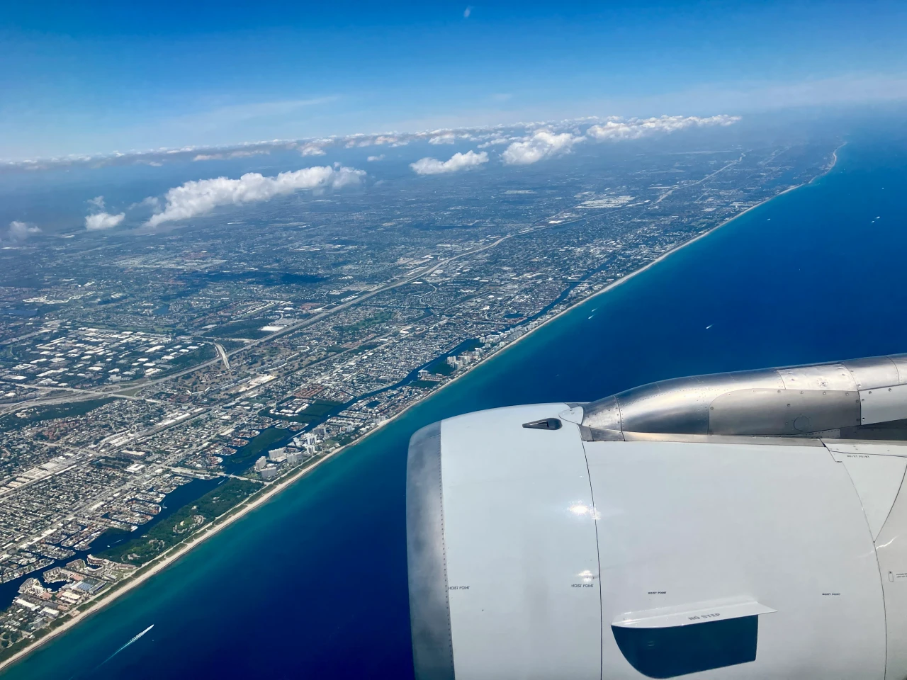 Approach into FLL over the coast