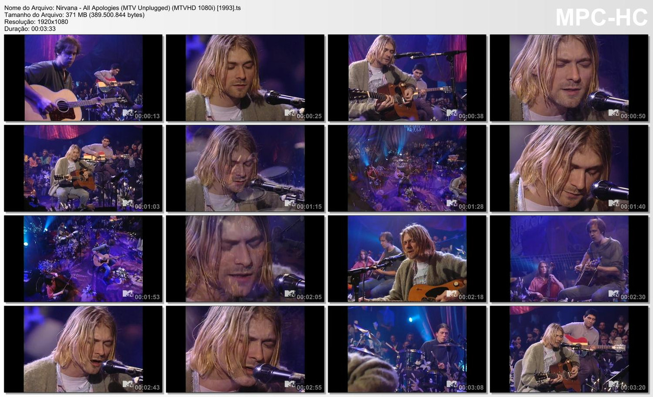 Nirvana - All Apologies (MTV Unplugged) (MTVHD 1080i) [18.11.1993].ts