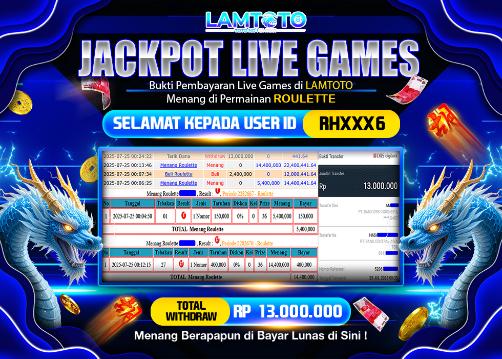 BUKTI JACKPOT LUNAS LAMTOTO