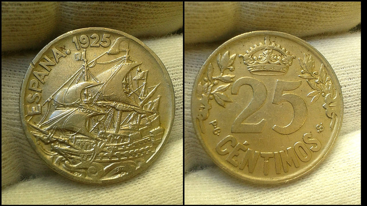 25 Céntimos de 1925 PC-S. Alfonso XIII. Polish-20220701-010746633