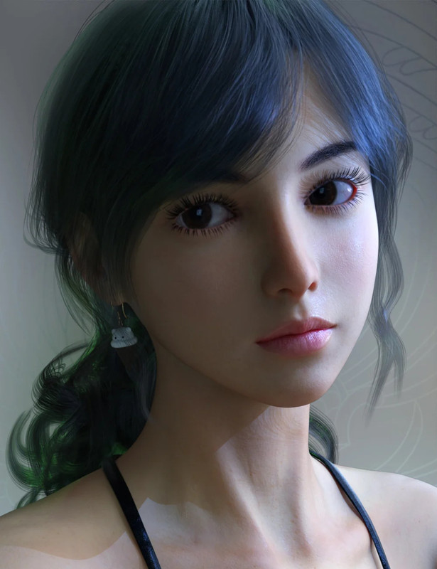 Vo Xiao Hua HD and Hair for Genesis 8 1 Female