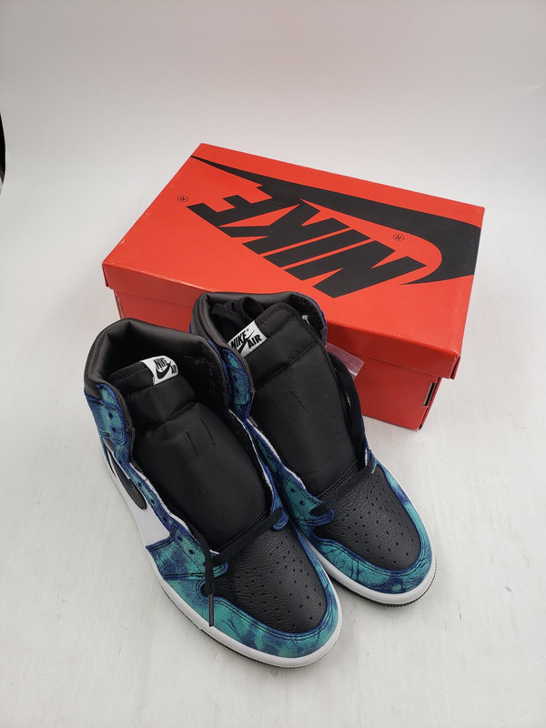 NIKE WMNS 'TYE DYE' AIR JORDAN CDO461 100 1HIGH OG 9 US 40.5 BLUE WHITE  BLACK | MDG Sales, LLC