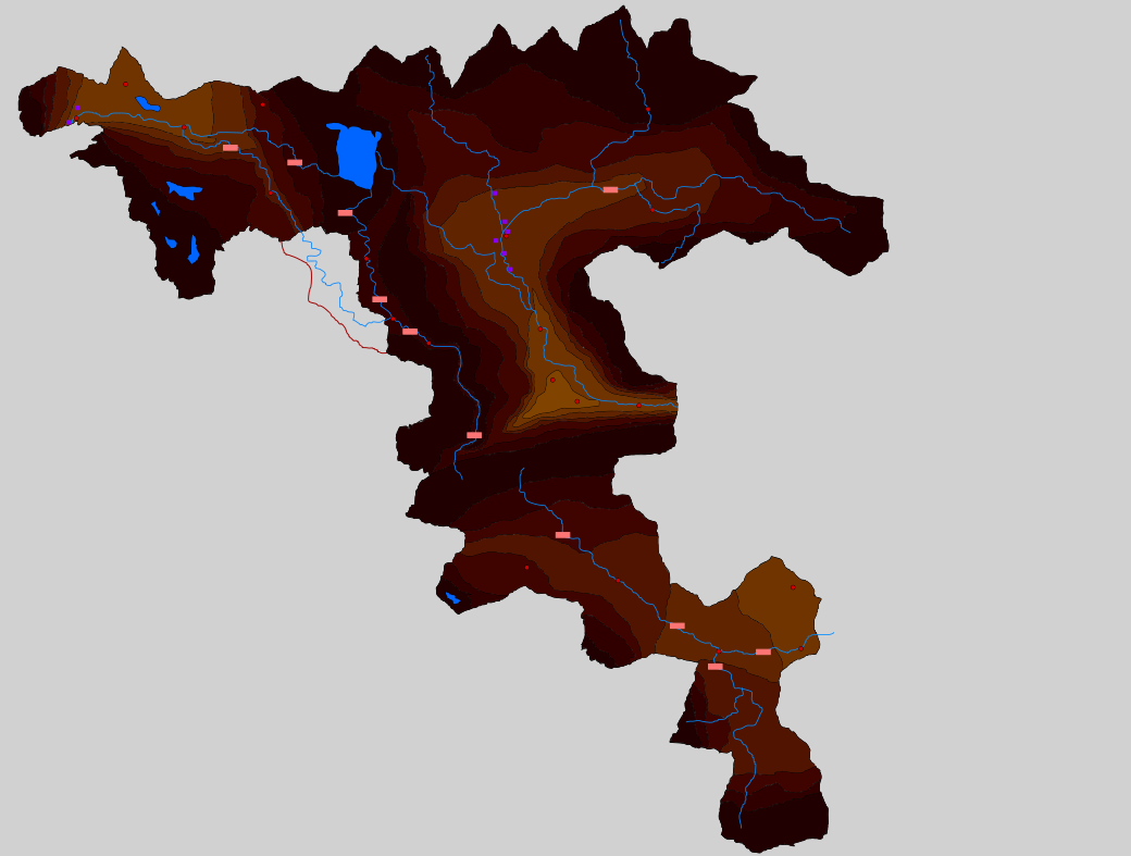 Carte des infrastructures électriques.