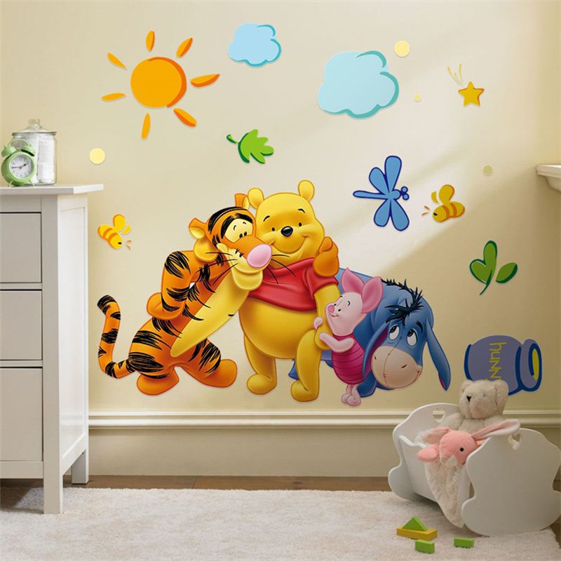 STICKER perete personaje Winnie the Pooh DESENE ANIMATE decorativ camera  copii | zella.ro