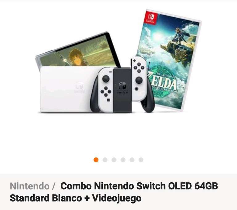 Linio: Combo Nintendo Switch Oled + Zelda Tears of the Kingdom ($5,129 pagando con Falabella hasta a 12MSI) 
