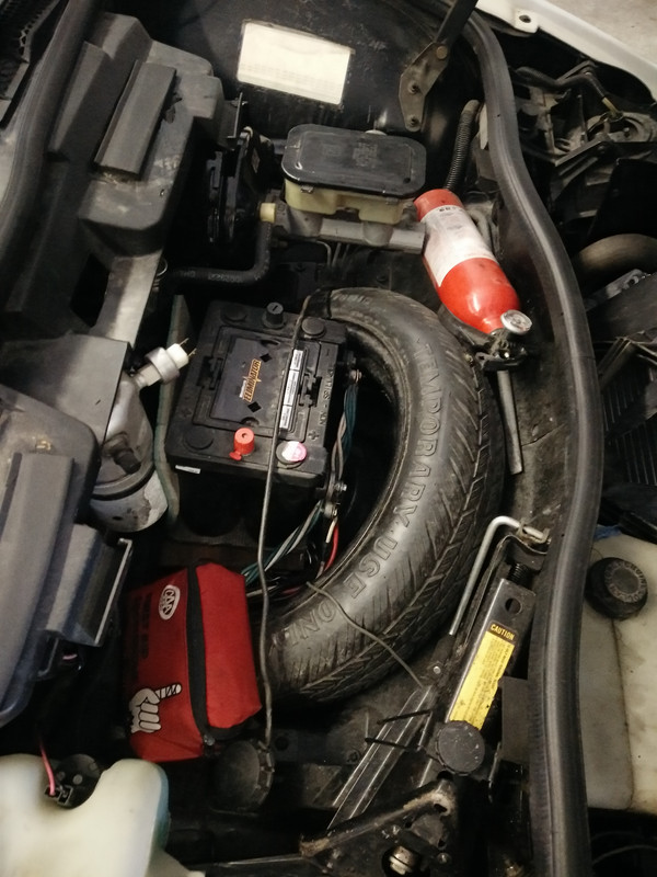 Battery Box Trunk Before w S10Booster