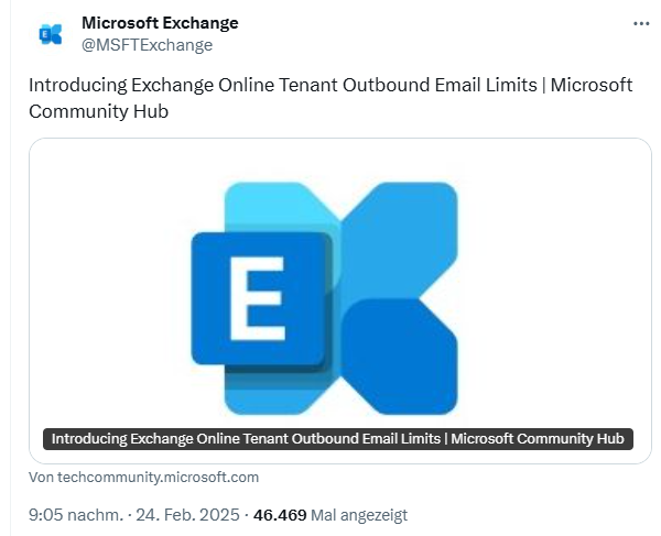 Exchange Online Tenant Outbound Email Limits